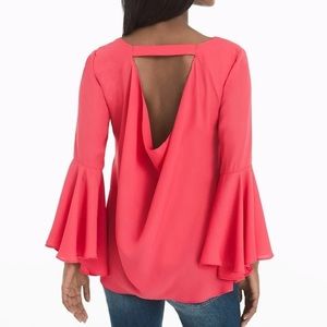 White House Black Market open back blouse NWT